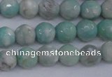 CAG4484 15.5 inches 6mm faceted round agate beads wholesale