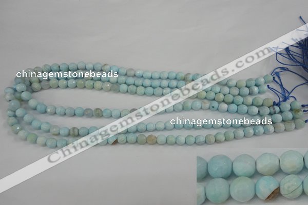 CAG4485 15.5 inches 6mm faceted round agate beads wholesale