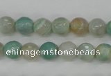 CAG4486 15.5 inches 6mm faceted round agate beads wholesale