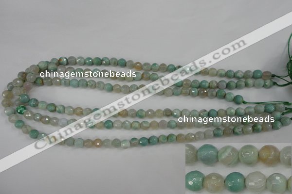 CAG4486 15.5 inches 6mm faceted round agate beads wholesale