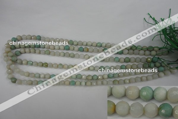 CAG4487 15.5 inches 6mm faceted round agate beads wholesale