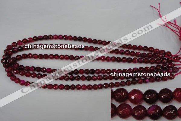 CAG4489 15.5 inches 6mm faceted round agate beads wholesale