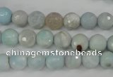 CAG4493 15.5 inches 8mm faceted round fire crackle agate beads