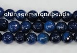 CAG4494 15.5 inches 8mm faceted round fire crackle agate beads