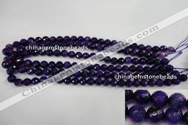 CAG4495 15.5 inches 8mm faceted round fire crackle agate beads