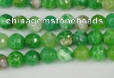 CAG4496 15.5 inches 8mm faceted round fire crackle agate beads