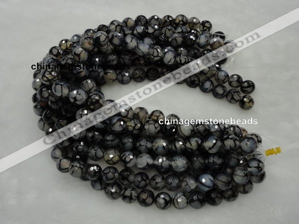 CAG450 15.5 inches 10mm faceted round agate beads Wholesale