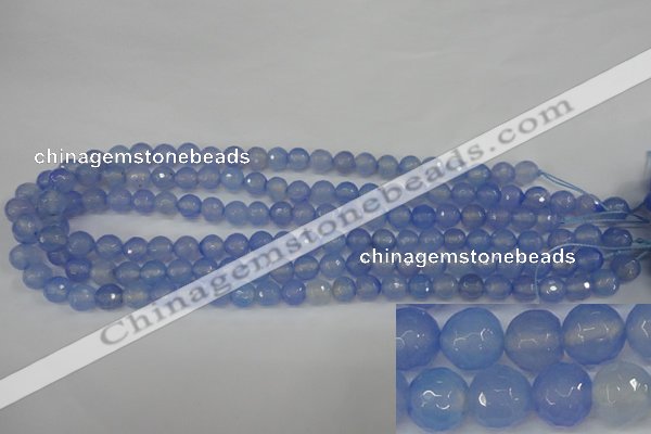 CAG4505 15.5 inches 8mm faceted round agate beads wholesale