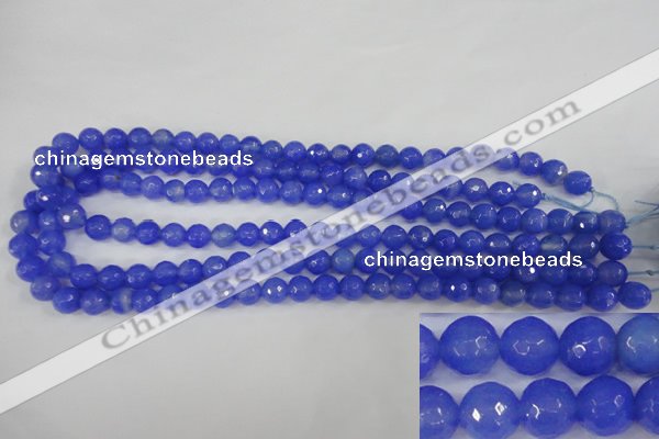 CAG4506 15.5 inches 8mm faceted round agate beads wholesale