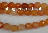 CAG4509 15.5 inches 8mm faceted round agate beads wholesale