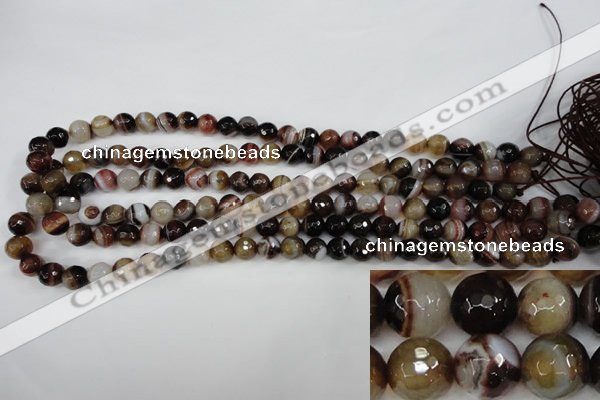 CAG4510 15.5 inches 8mm faceted round agate beads wholesale