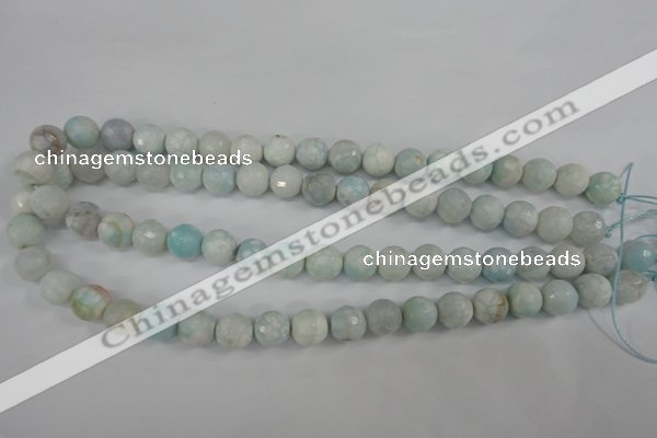 CAG4515 15.5 inches 10mm faceted round fire crackle agate beads