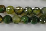 CAG4519 15.5 inches 10mm faceted round fire crackle agate beads