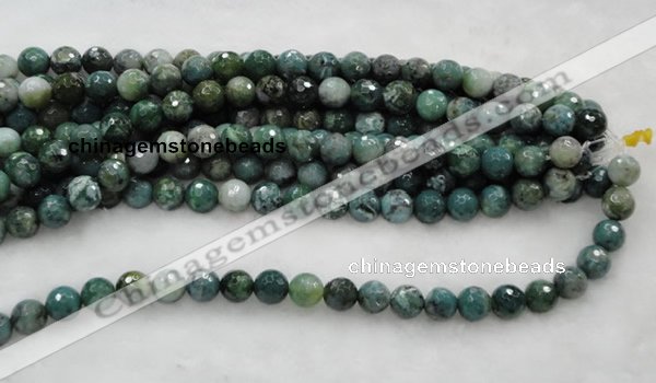 CAG453 15.5 inches 14mm faceted round agate beads Wholesale