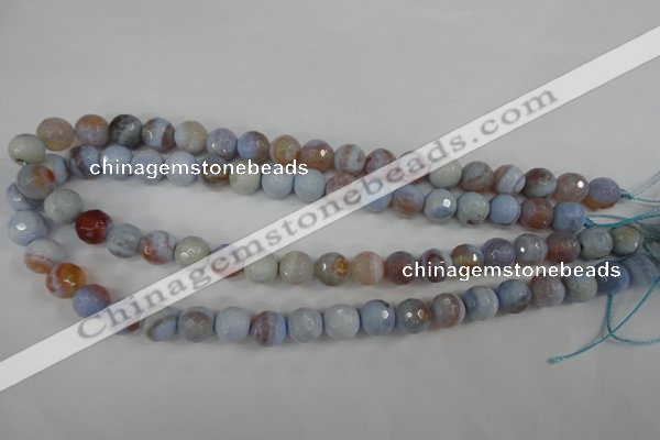 CAG4533 15.5 inches 10mm faceted round agate beads wholesale