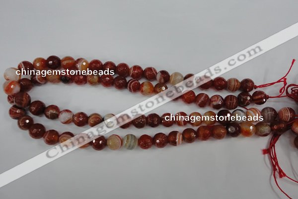 CAG4534 15.5 inches 10mm faceted round agate beads wholesale