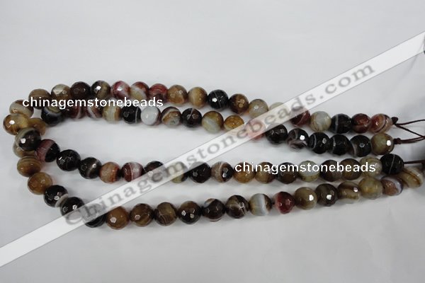 CAG4535 15.5 inches 10mm faceted round agate beads wholesale