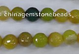 CAG4536 15.5 inches 10mm faceted round agate beads wholesale