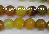 CAG4550 15.5 inches 12mm faceted round agate beads wholesale