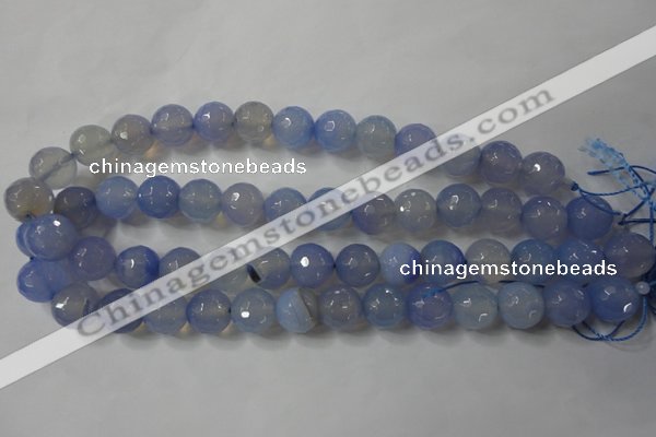 CAG4565 15.5 inches 14mm faceted round agate beads wholesale