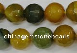 CAG4566 15.5 inches 14mm faceted round agate beads wholesale