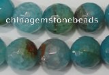 CAG4571 15.5 inches 16mm faceted round fire crackle agate beads