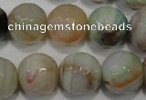 CAG4579 15.5 inches 16mm faceted round fire crackle agate beads