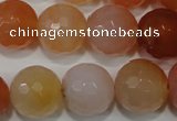 CAG4584 15.5 inches 16mm faceted round agate beads wholesale