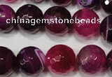 CAG4585 15.5 inches 16mm faceted round agate beads wholesale