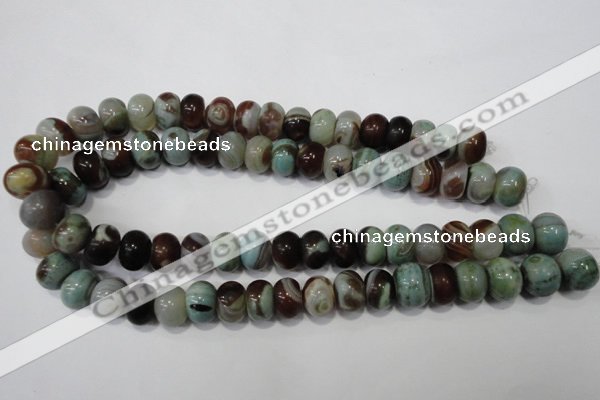 CAG4592 15.5 inches 10*14mm rondelle agate beads wholesale