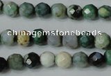 CAG4604 15.5 inches 4mm faceted round fire crackle agate beads