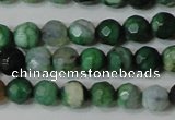 CAG4605 15.5 inches 4mm faceted round fire crackle agate beads