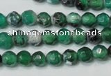 CAG4606 15.5 inches 4mm faceted round fire crackle agate beads