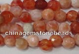 CAG4607 15.5 inches 4mm faceted round fire crackle agate beads