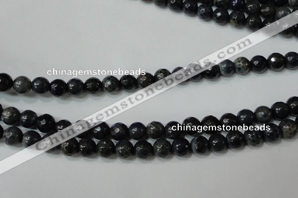 CAG4612 15.5 inches 6mm faceted round fire crackle agate beads
