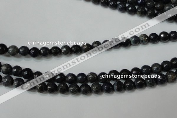 CAG4612 15.5 inches 6mm faceted round fire crackle agate beads