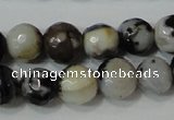 CAG4613 15.5 inches 6mm faceted round fire crackle agate beads