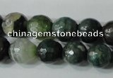 CAG4614 15.5 inches 6mm faceted round fire crackle agate beads