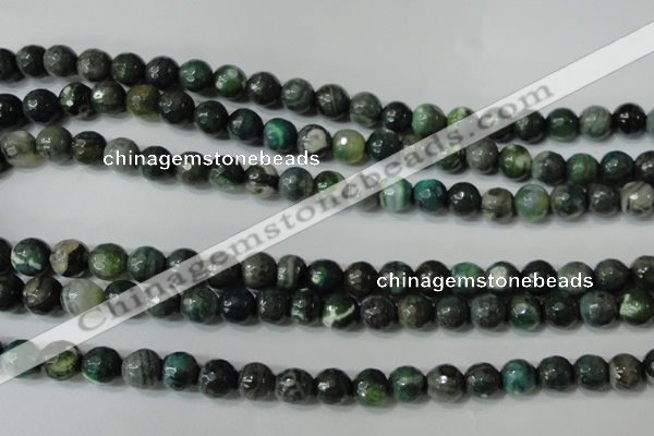 CAG4614 15.5 inches 6mm faceted round fire crackle agate beads