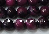 CAG4620 15.5 inches 6mm faceted round fire crackle agate beads