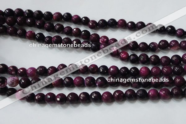 CAG4620 15.5 inches 6mm faceted round fire crackle agate beads