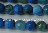 CAG4621 15.5 inches 6mm faceted round fire crackle agate beads