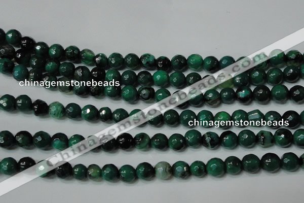 CAG4624 15.5 inches 6mm faceted round fire crackle agate beads