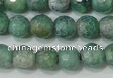 CAG4626 15.5 inches 6mm faceted round fire crackle agate beads