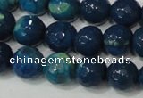 CAG4631 15.5 inches 6mm faceted round fire crackle agate beads