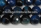 CAG4632 15.5 inches 6mm faceted round fire crackle agate beads