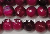 CAG4637 15.5 inches 6mm faceted round fire crackle agate beads