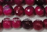 CAG4637 15.5 inches 6mm faceted round fire crackle agate beads