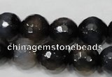 CAG4659 15.5 inches 8mm faceted round fire crackle agate beads