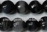 CAG4661 15.5 inches 10mm faceted round fire crackle agate beads